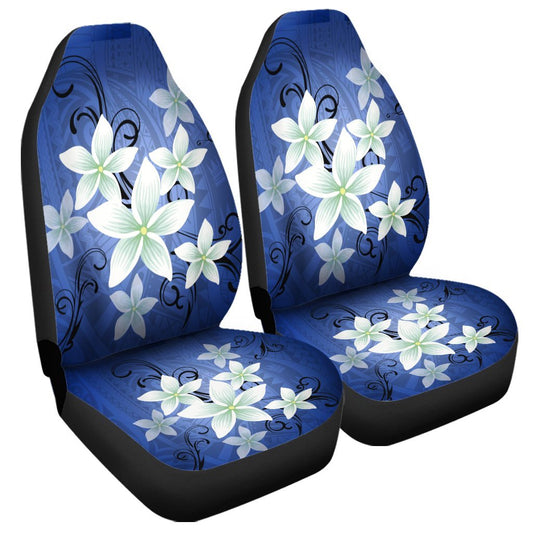 Hawaii Blue Plumeria Car Seat Covers AH