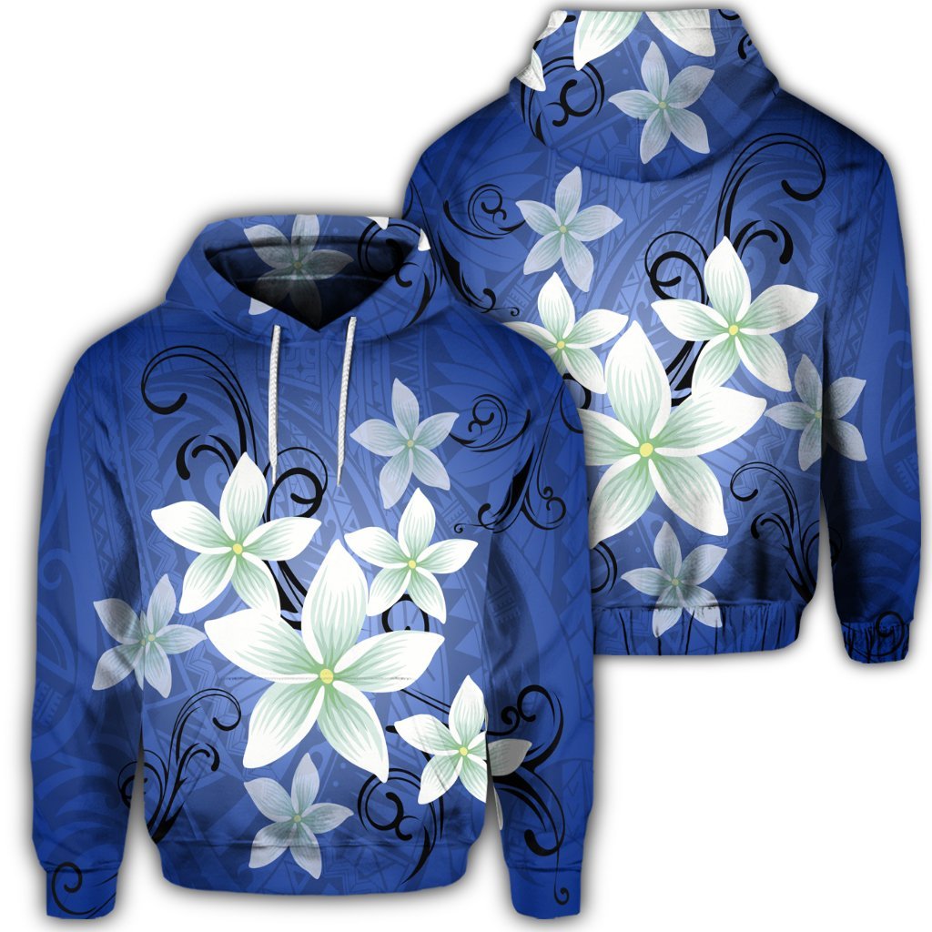 Hawaiian Blue Plumeria Hoodie