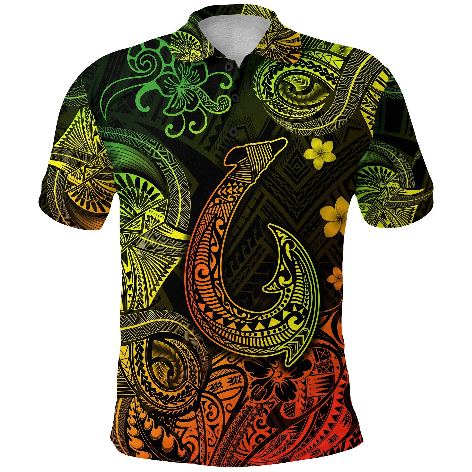 Hawaii Fish Hook Polynesian Polo Shirt Unique Style - Reggae