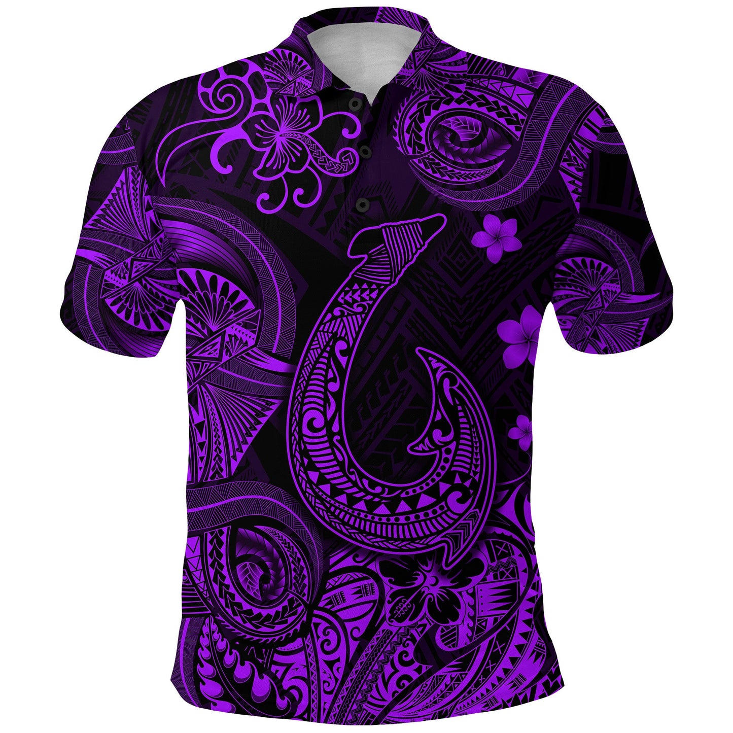 Hawaii Fish Hook Polynesian Polo Shirt Unique Style - Purple