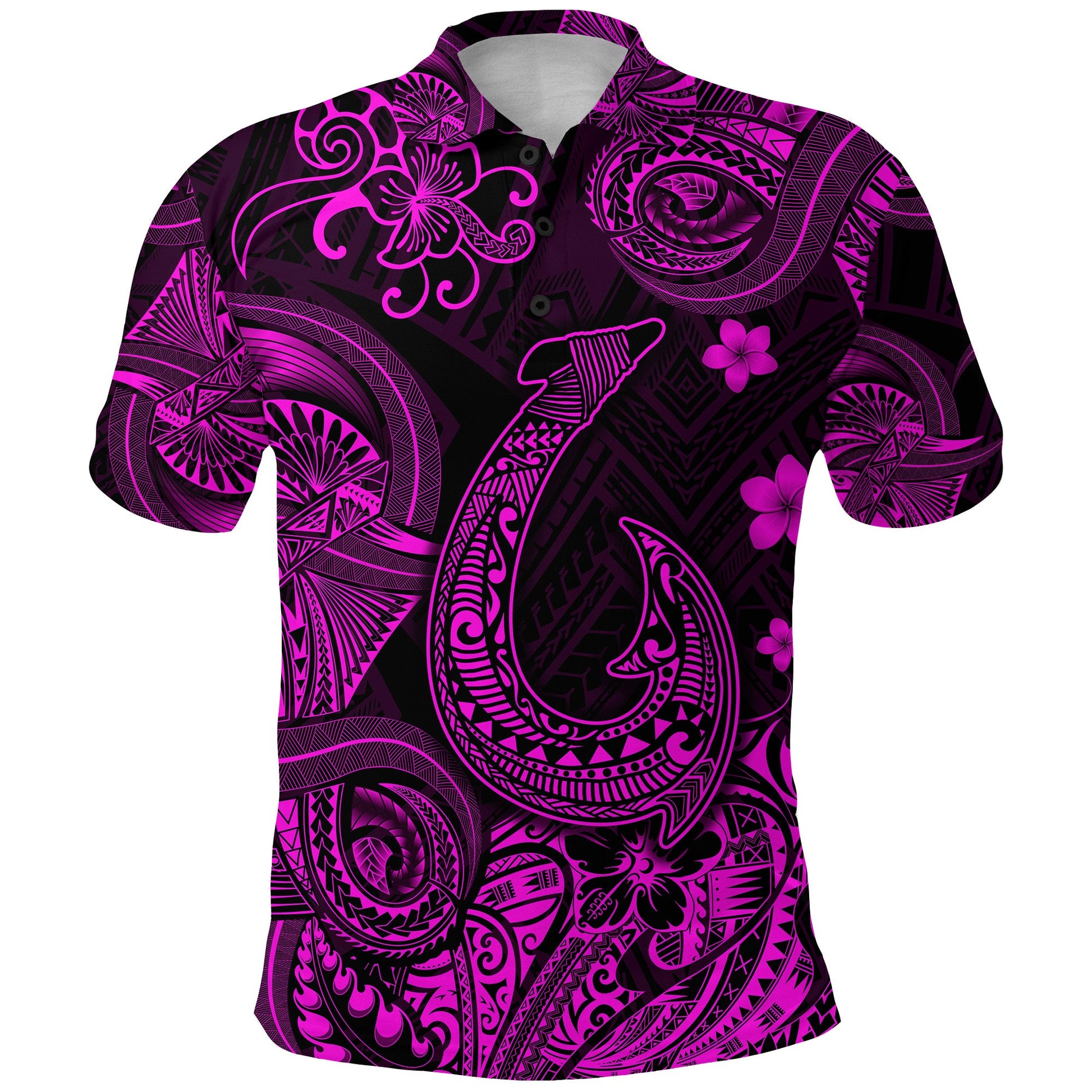 Hawaii Fish Hook Polynesian Polo Shirt Unique Style - Pink