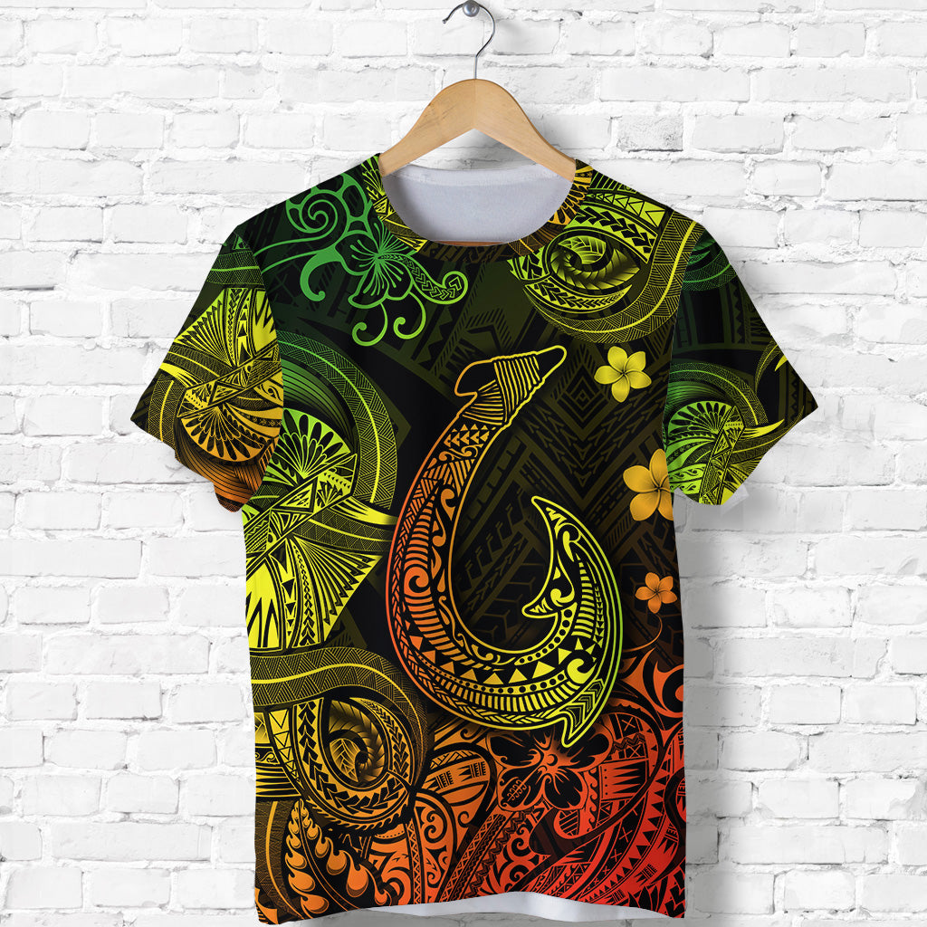 Hawaii Fish Hook Polynesian T Shirt Unique Style Reggae