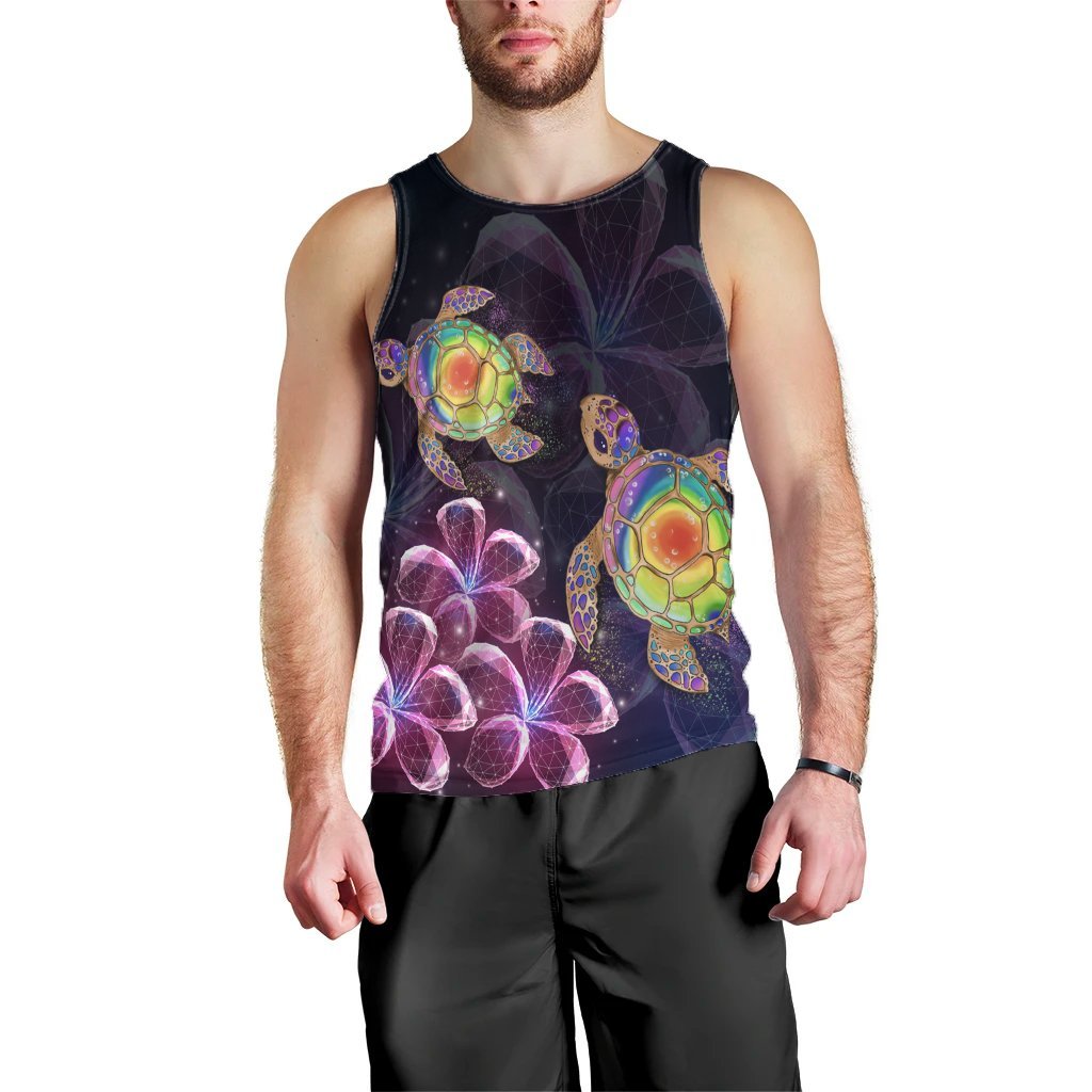 Hawaii Galaxy Turtle Hibiscus Tank Top AH