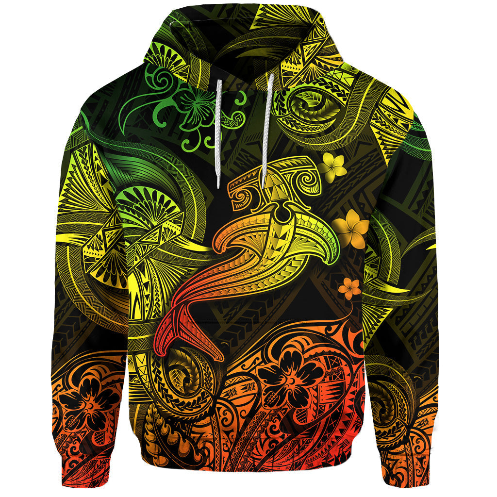 ( Personalised) Hawaii Hammer Shark Polynesian Hoodie Unique Style Reggae