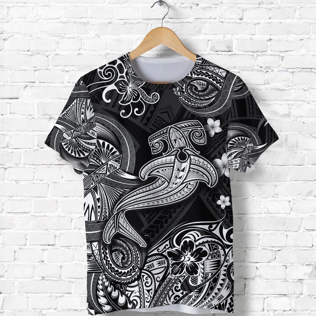 Hawaii Hammer Shark Polynesian T Shirt Unique Style Black
