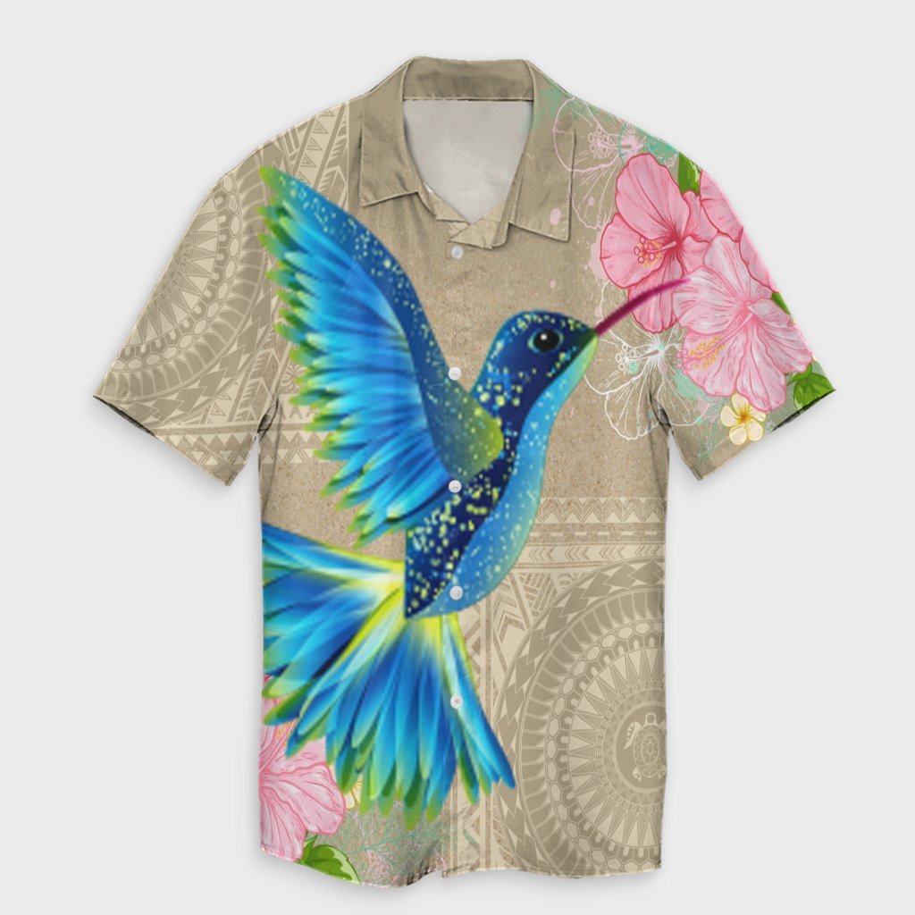 Hawaii Humming Bird Hibiscus Polynesian Hawaiian Shirt - AH