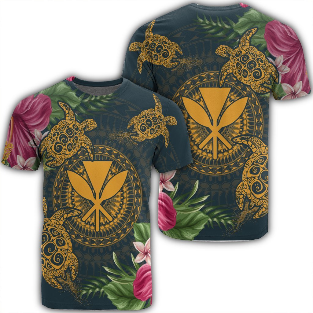 Hawaii Kanaka Turtle Hibiscus Plumerian Polynesia T Shirt Alena Style AH