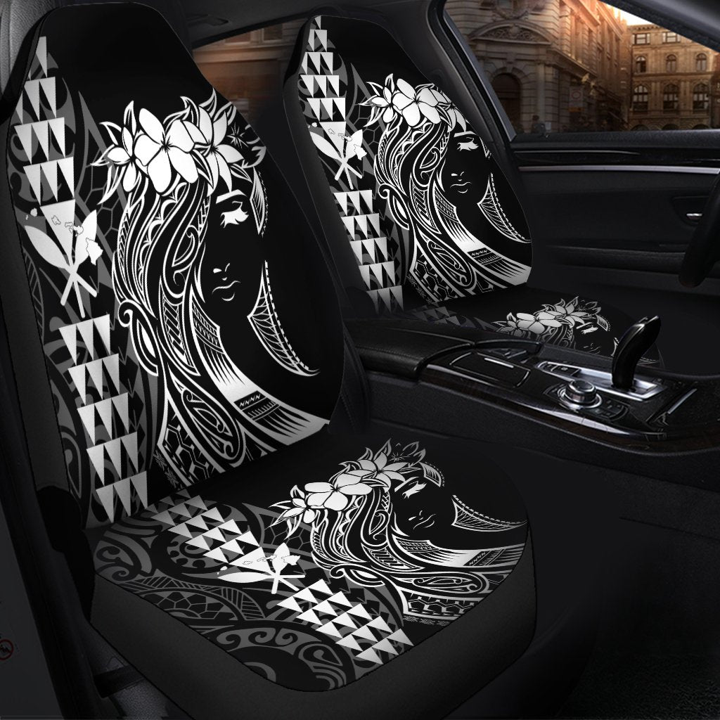 Hawaii Map Kanaka Polynesian Hula Girl Car Seat Covers AH J5R