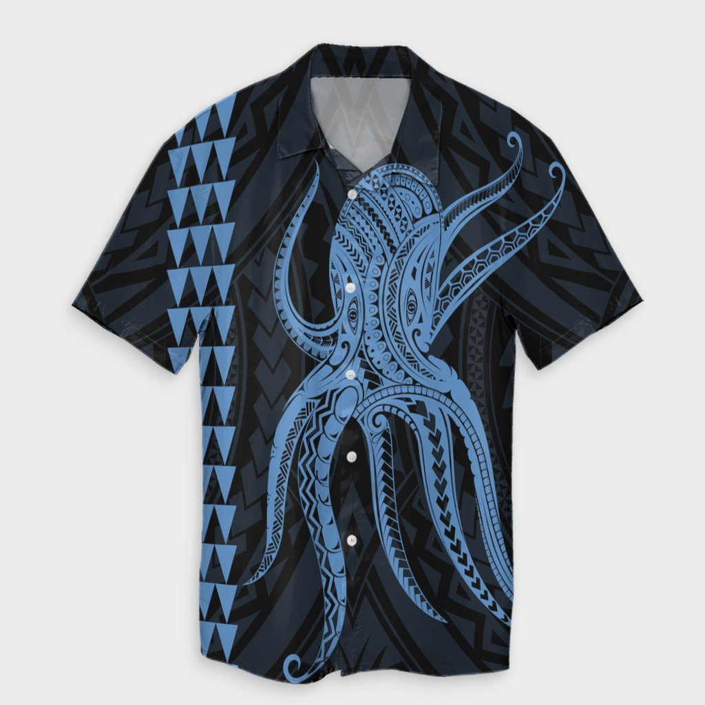 Hawaii Octopus KaKau Polynesian Hawaiian Shirt - Pastel - AH