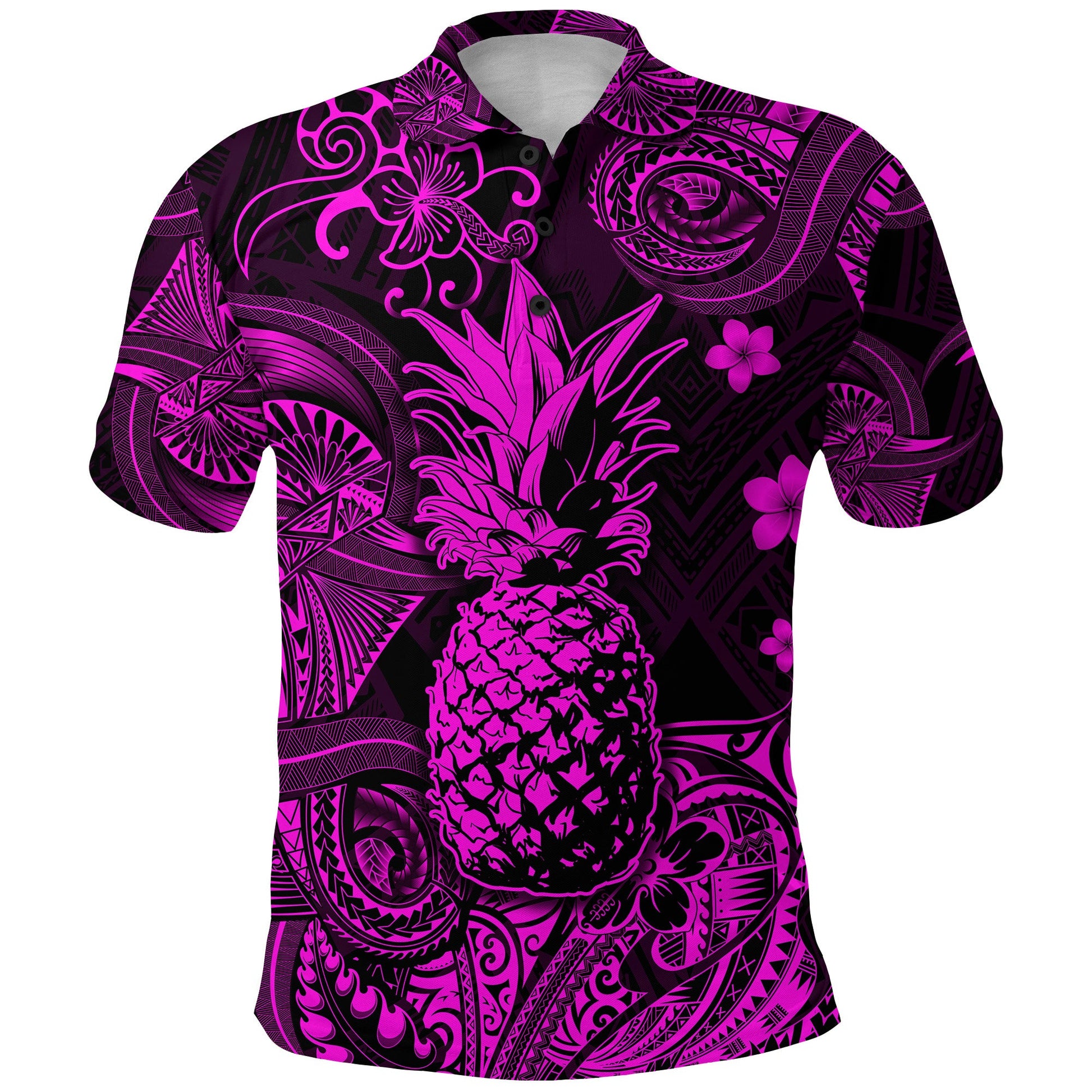 Hawaii Pineapple Polynesian Polo Shirt Unique Style - Pink