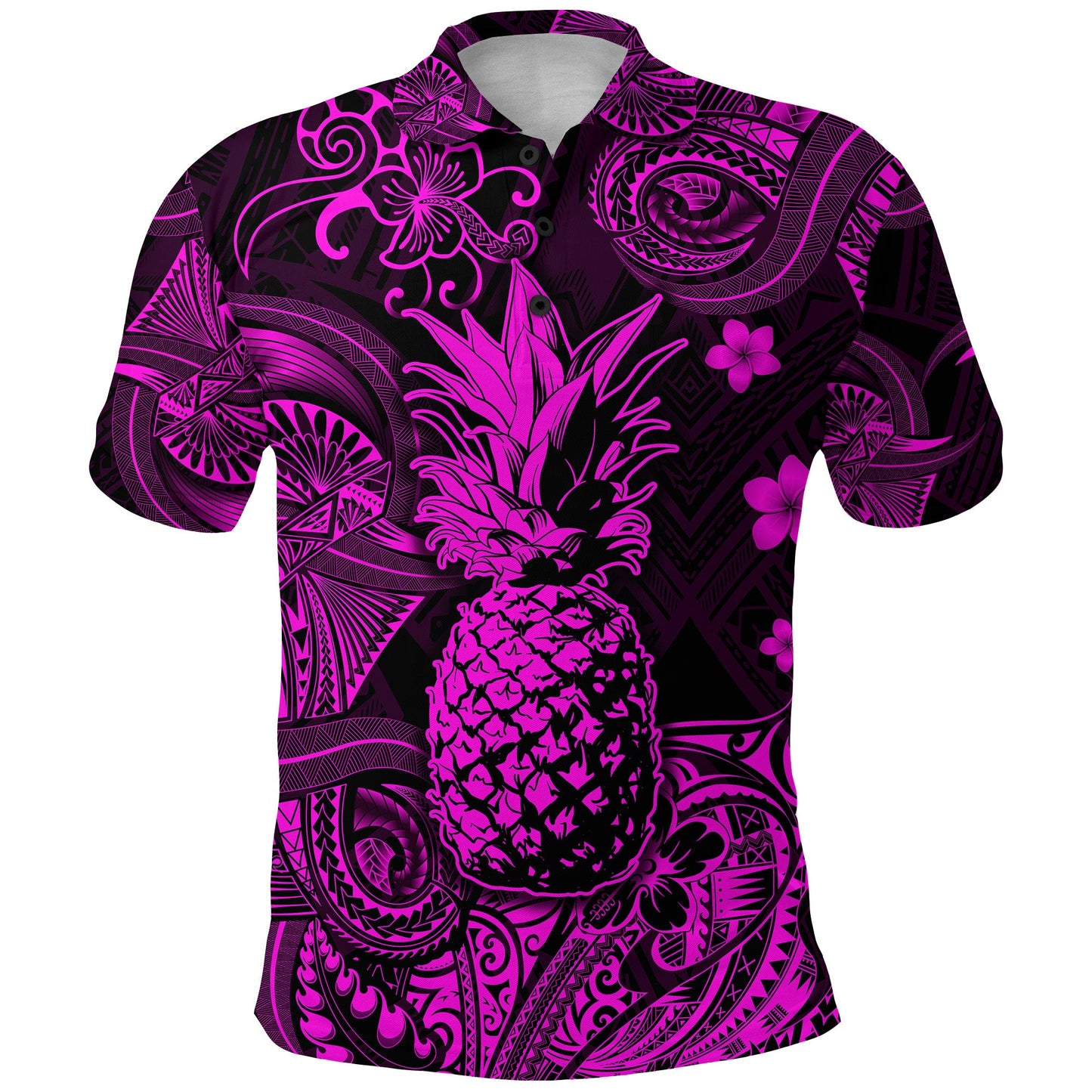 Hawaii Pineapple Polynesian Polo Shirt Unique Style - Pink