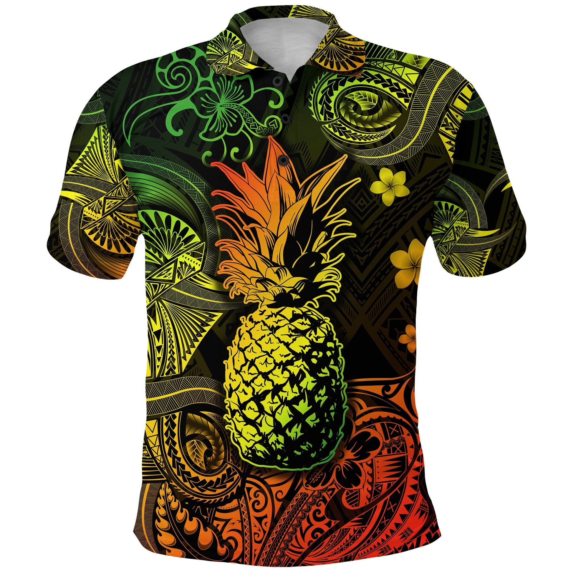 Hawaii Pineapple Polynesian Polo Shirt Unique Style - Reggae