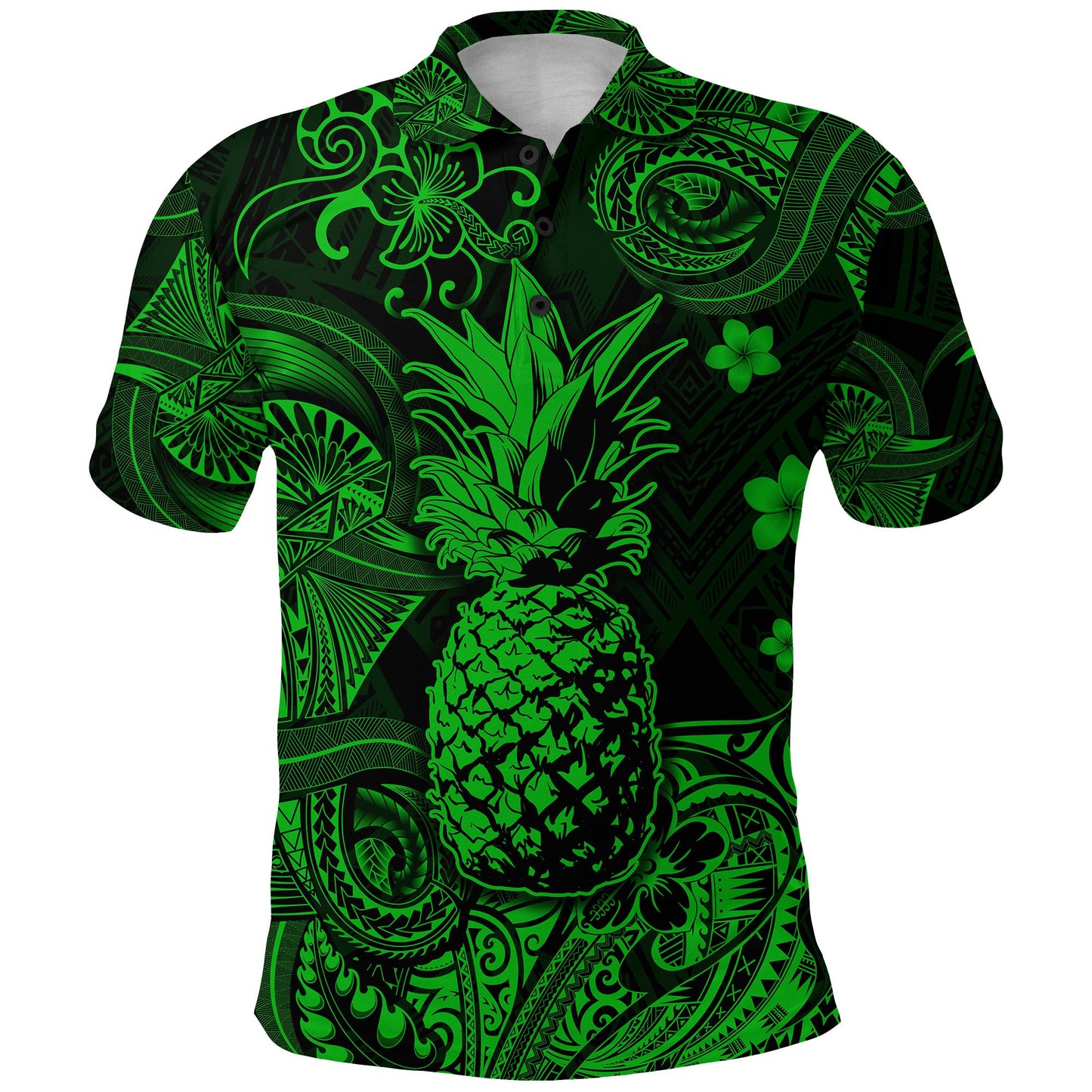 Hawaii Pineapple Polynesian Polo Shirt Unique Style - Green Shirt