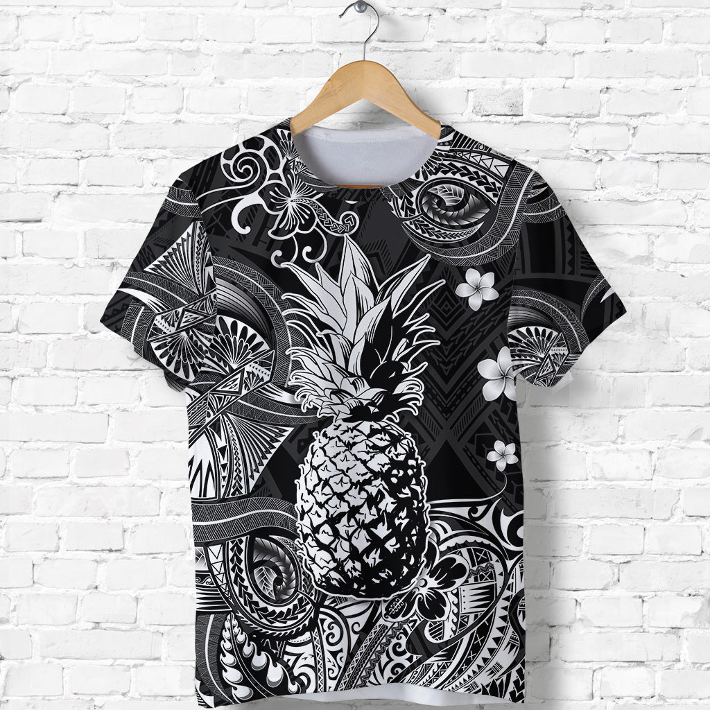 Hawaii Pineapple Polynesian T Shirt Unique Style Black