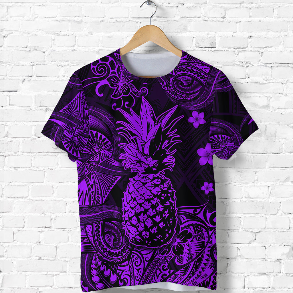 Hawaii Pineapple Polynesian T Shirt Unique Style Purple
