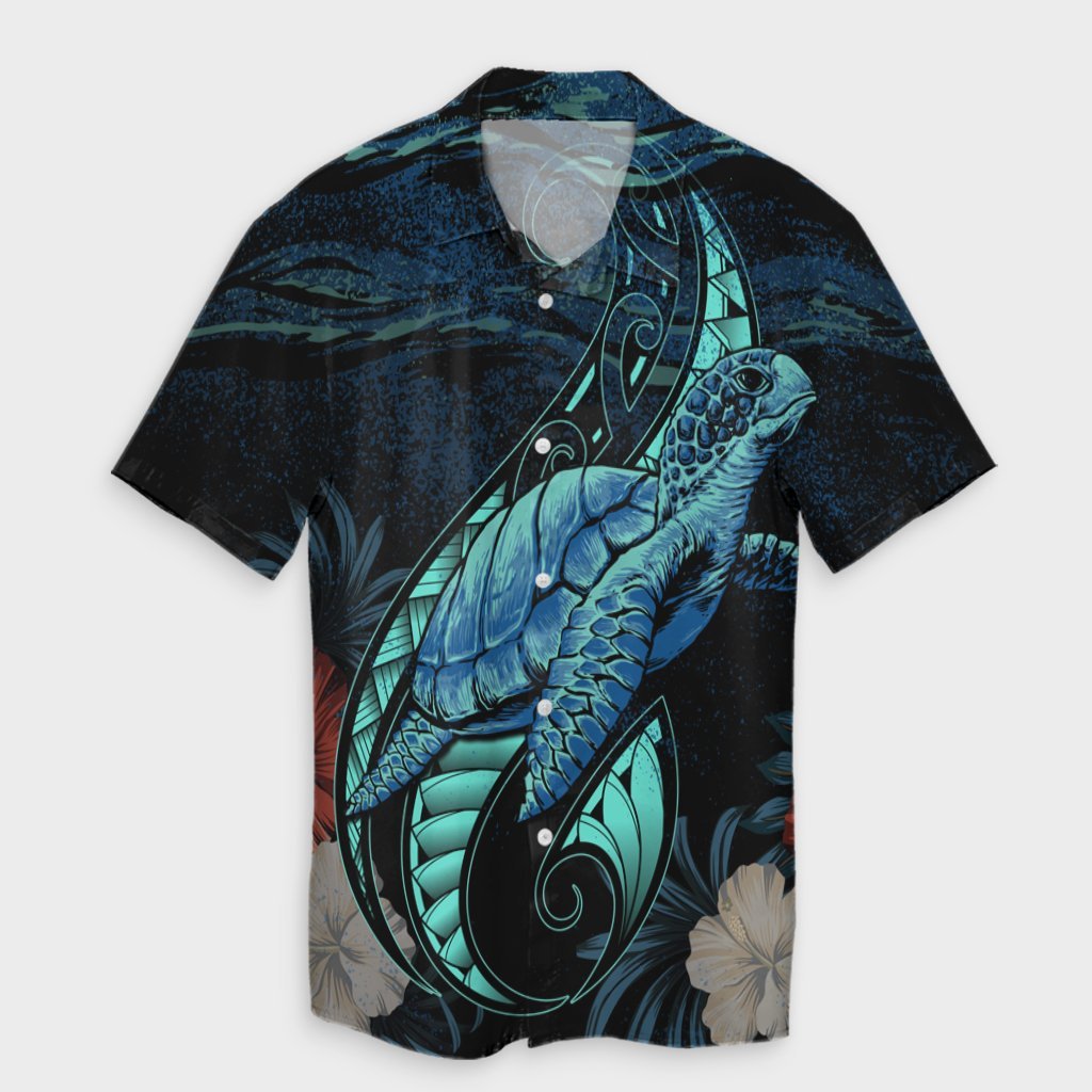 Hawaii Polynesian Honu Sea Hibiscus Hawaiian Shirt - AH