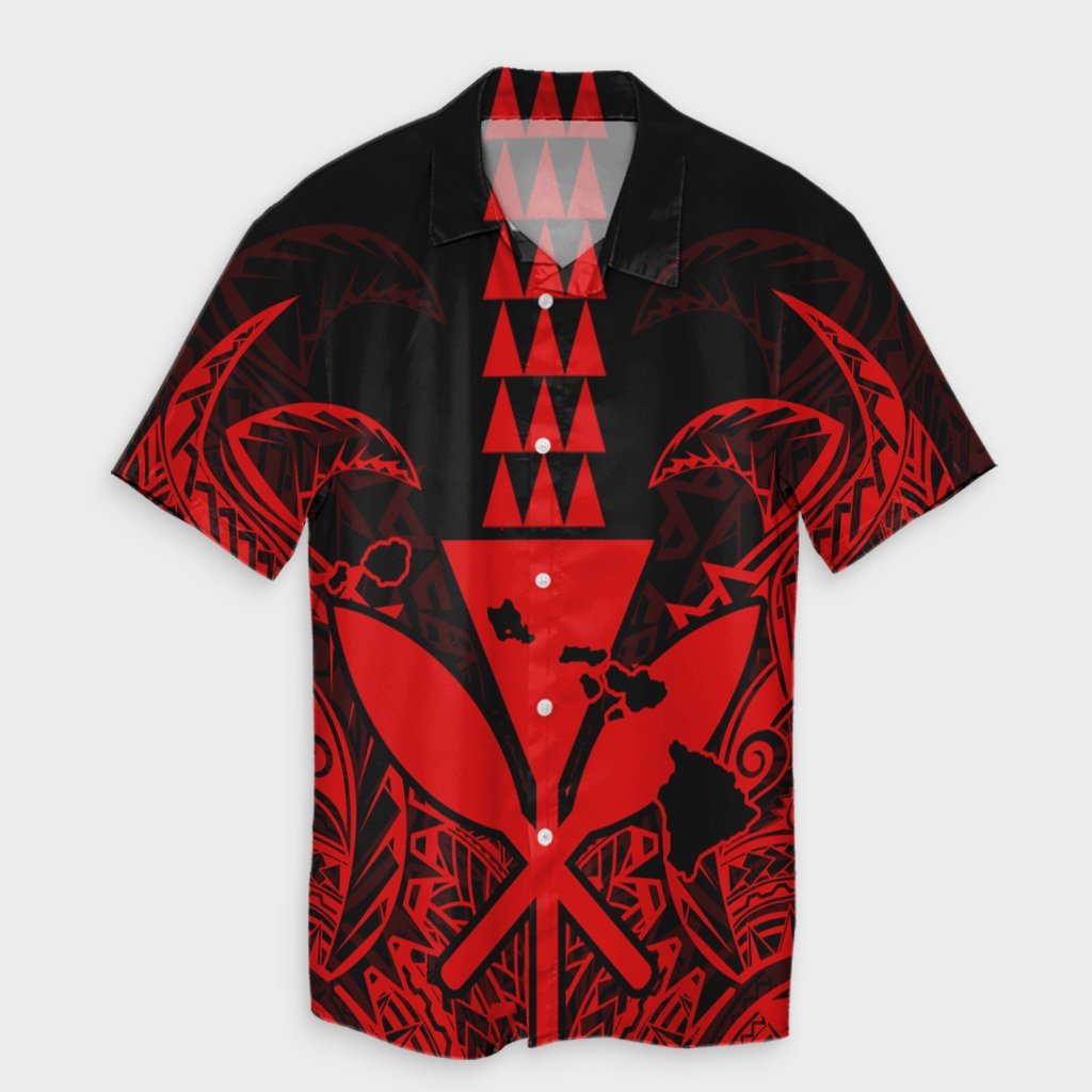 Hawaii Polynesian Kanaka Kakau Hawaiian Shirt - Alan Style Red - AH