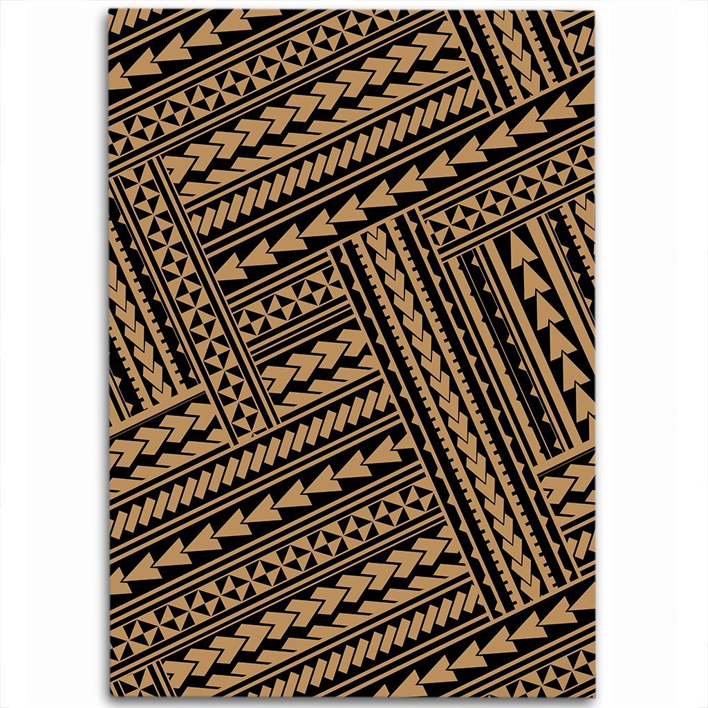 Hawaii Polynesian Nation Gold Area Rug AH