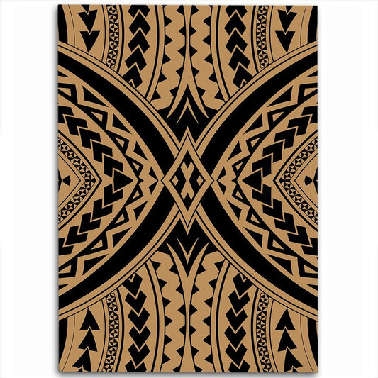 Hawaii Polynesian Tradition Gold Area Rug AH