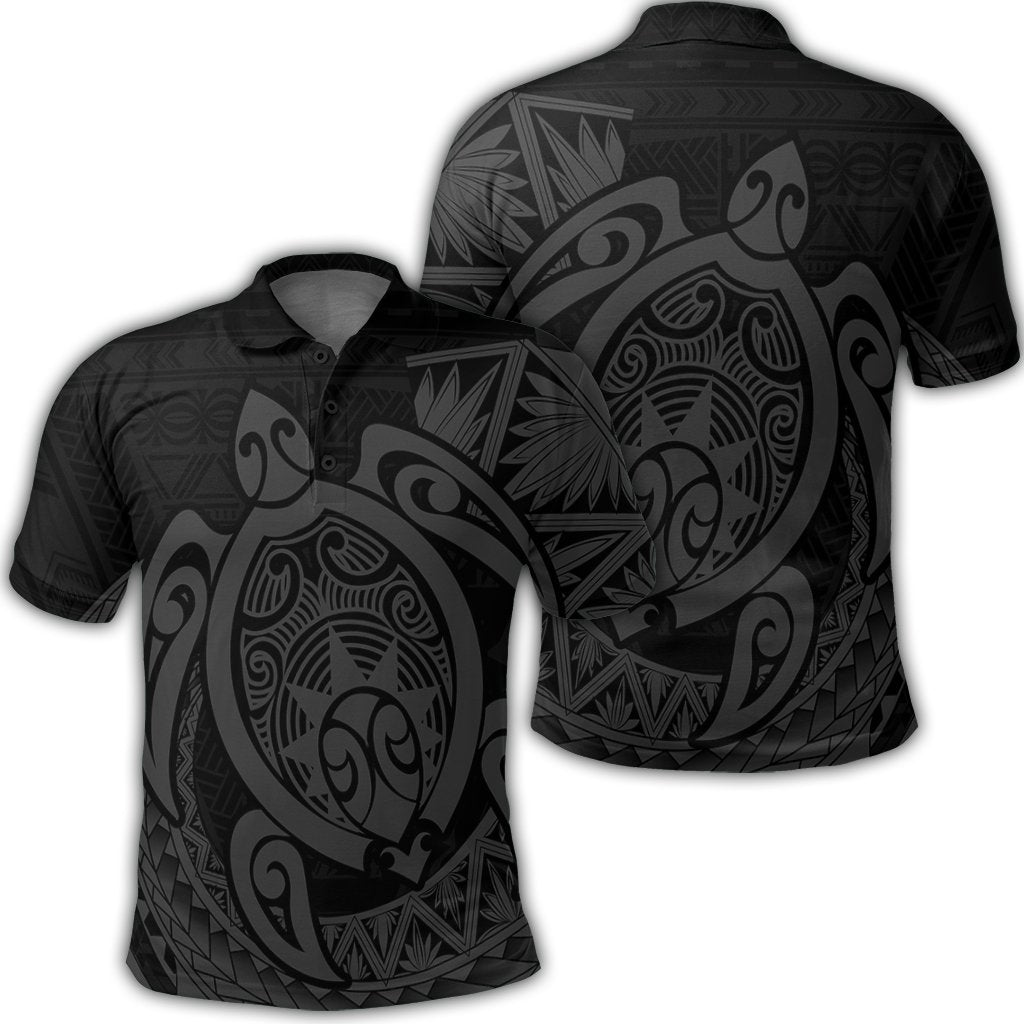 Hawaii Polynesian Turtle Polo Shirt - Gray - AH