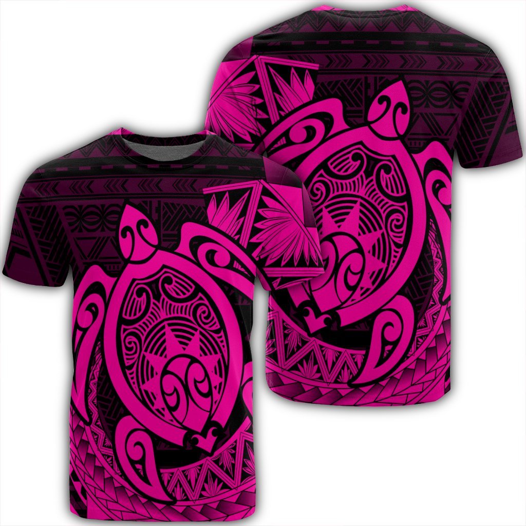 Hawaii Polynesian Turtle T-Shirt - Pink - Ah