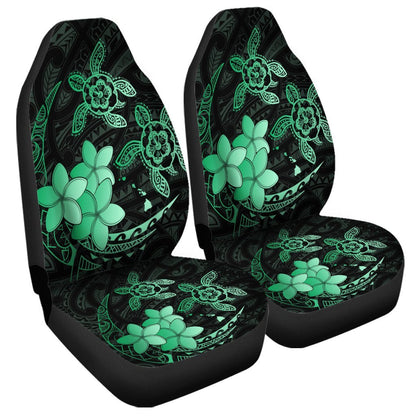 Hawaii Polynesian Turtle Plumeria Car Seat Covers Pog Style Green AH