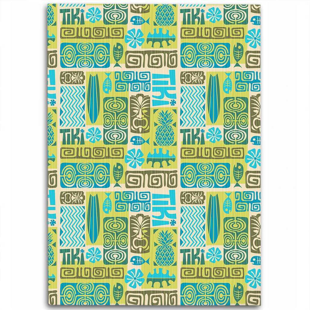 Hawaii Seamless Exotic Tiki Pattern Area Rug AH