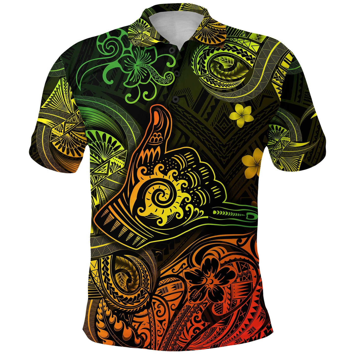 Hawaii Shaka Polynesian Polo Shirt Unique Style - Reggae