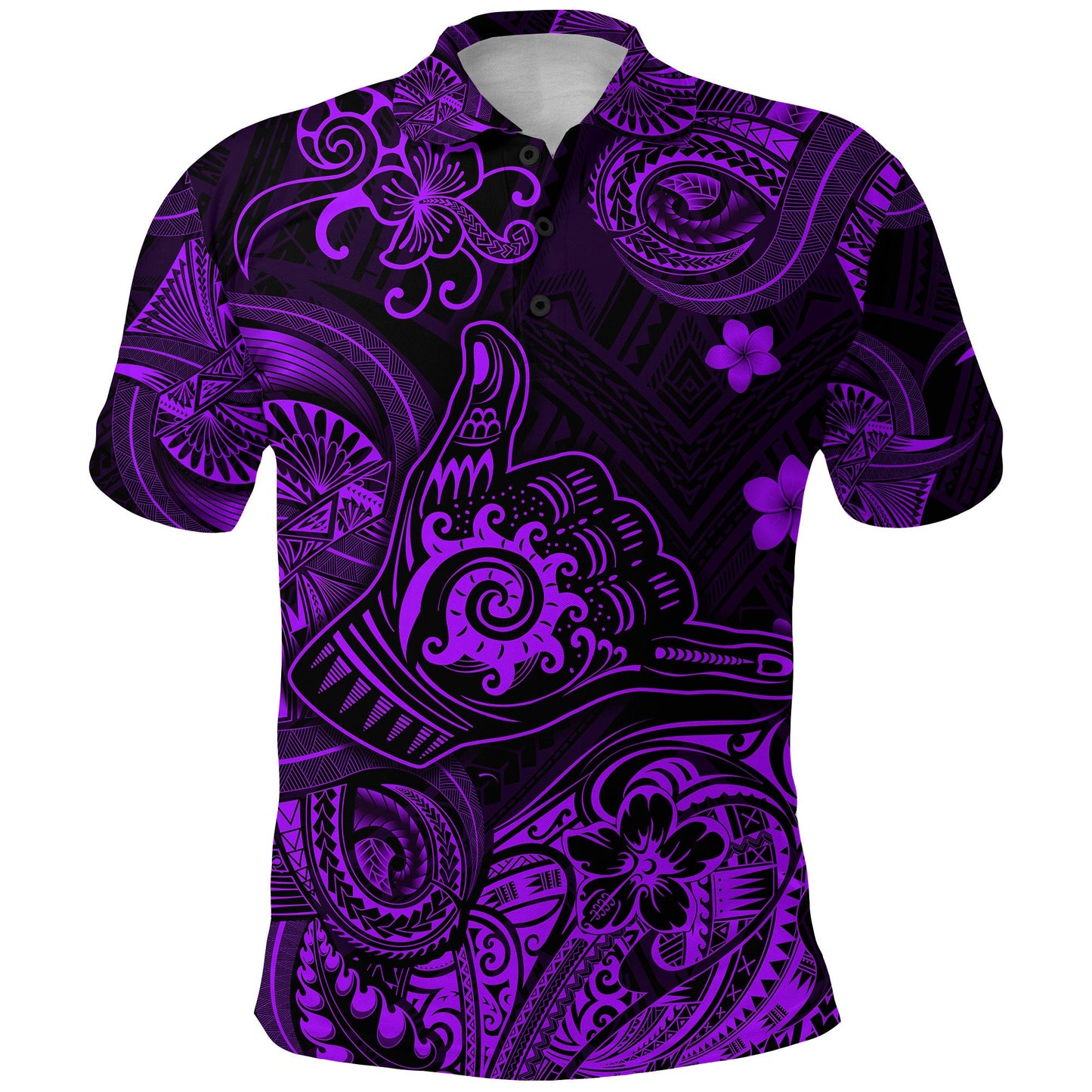 Hawaii Shaka Polynesian Polo Shirt Unique Style - Purple Shirt