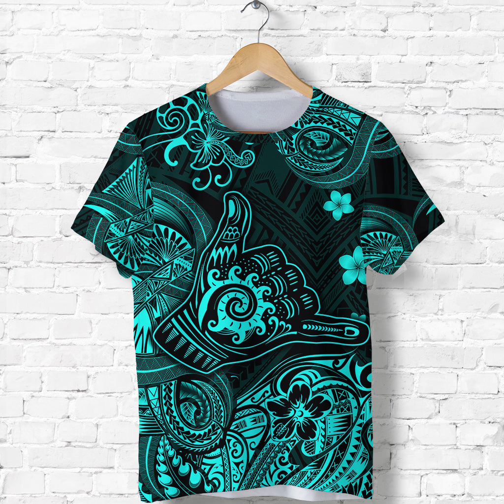 Hawaii Shaka Polynesian T Shirt Unique Style - Turquoise Shirt