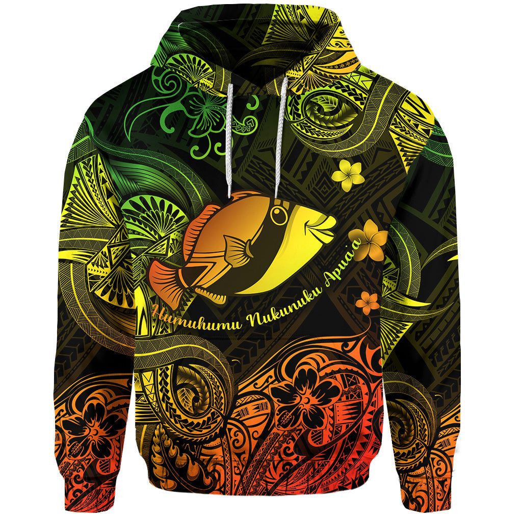 ( Personalised) Hawaii State Fish: Humuhumu Nukunuku Apua'a Polynesian Hoodie Unique Style Reggae