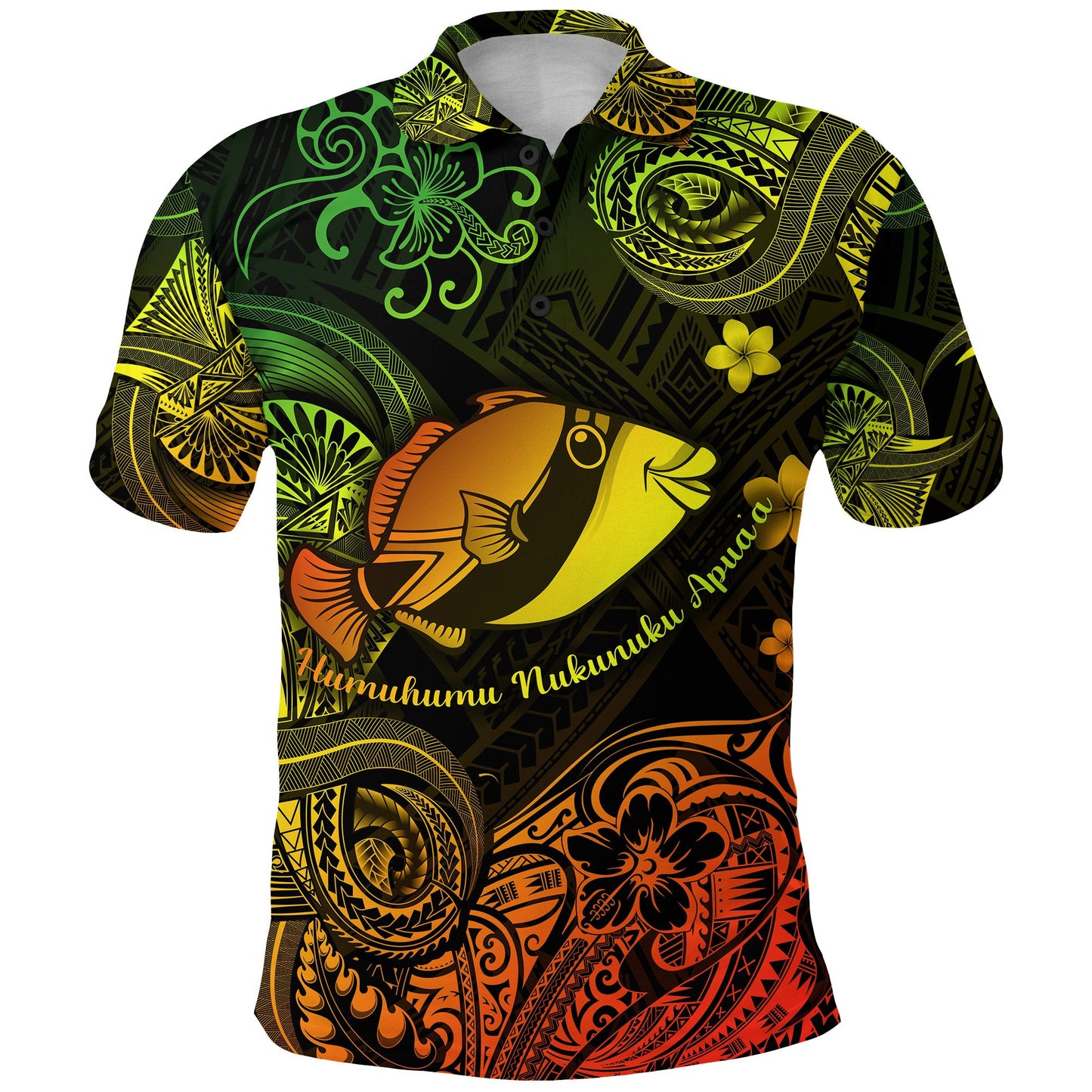 Hawaii State Fish: Humuhumu Nukunuku Apua'a Polynesian Polo Shirt Unique Style - Reggae