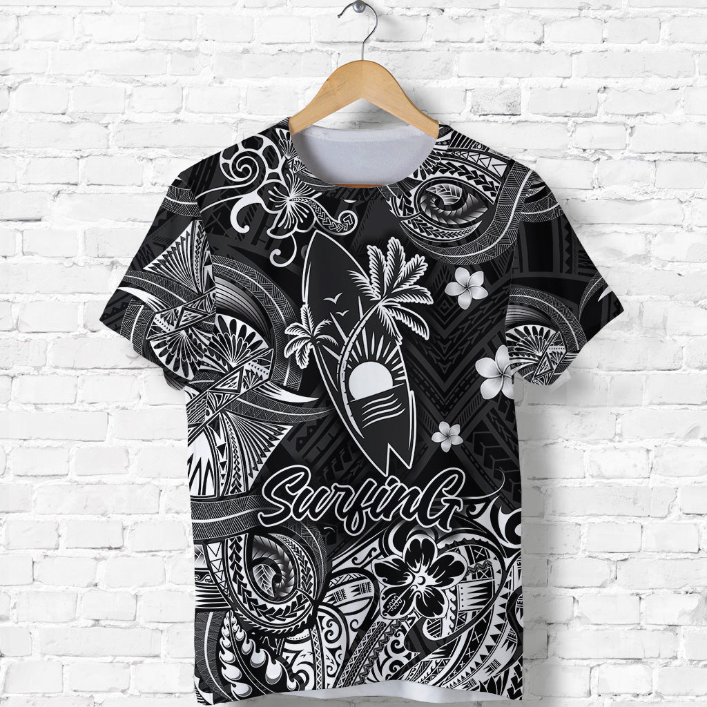 Hawaii Surfing Polynesian T Shirt Unique Style Black