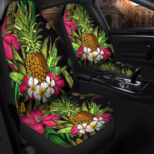Hawaii Tropical Flowers Pineapple Car Seat Covers AH