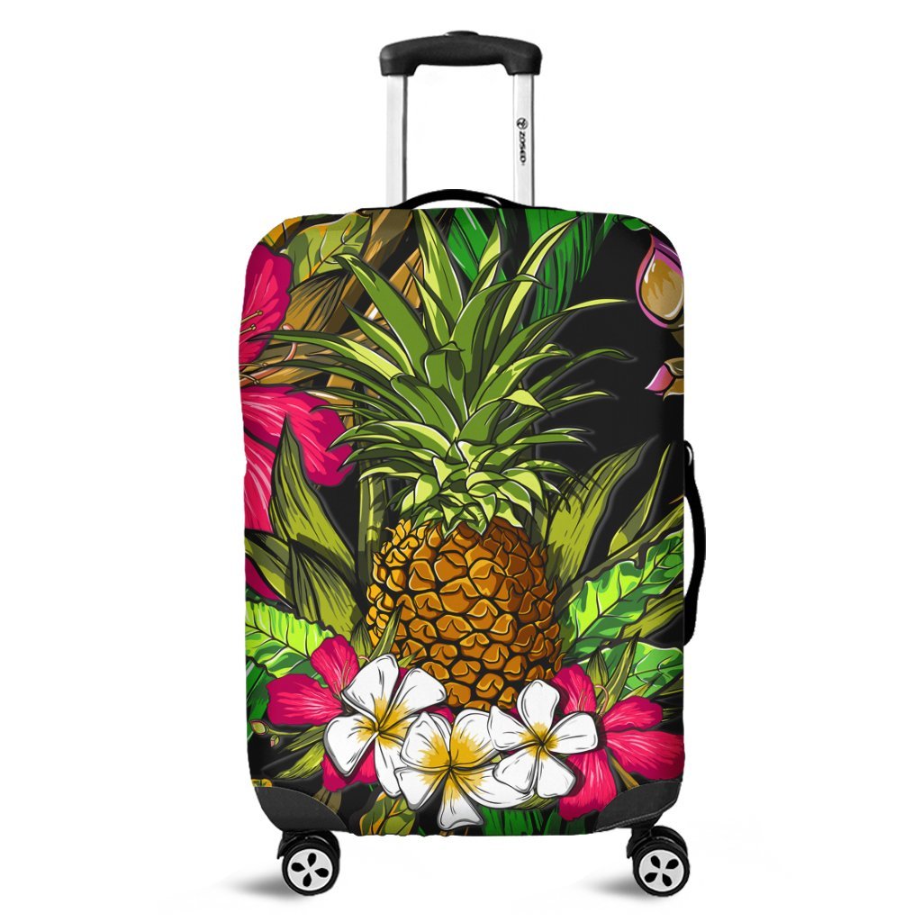 Hawaii Tropical Flowers Pineapple Luggage Covers AH