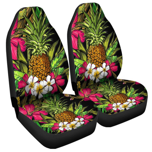 Hawaii Tropical Flowers Pineapple Car Seat Covers AH