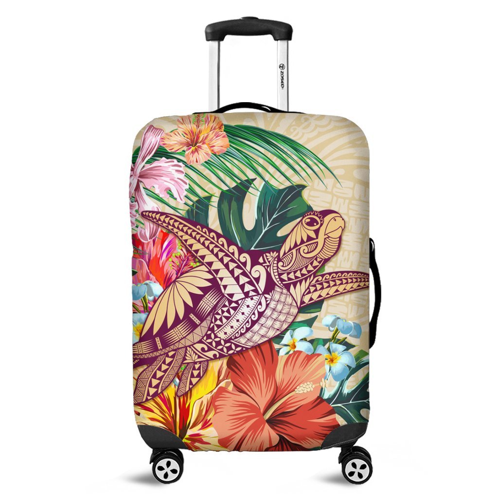 Hawaii Tropical Hibiscus Turtle Beige Luggage Covers AH