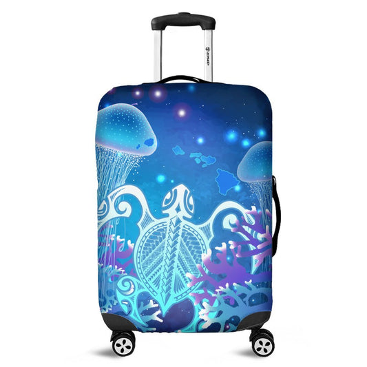Hawaii Turtle Jellyfish Coral Luggage Covers Galaxy Luggage Covers AH