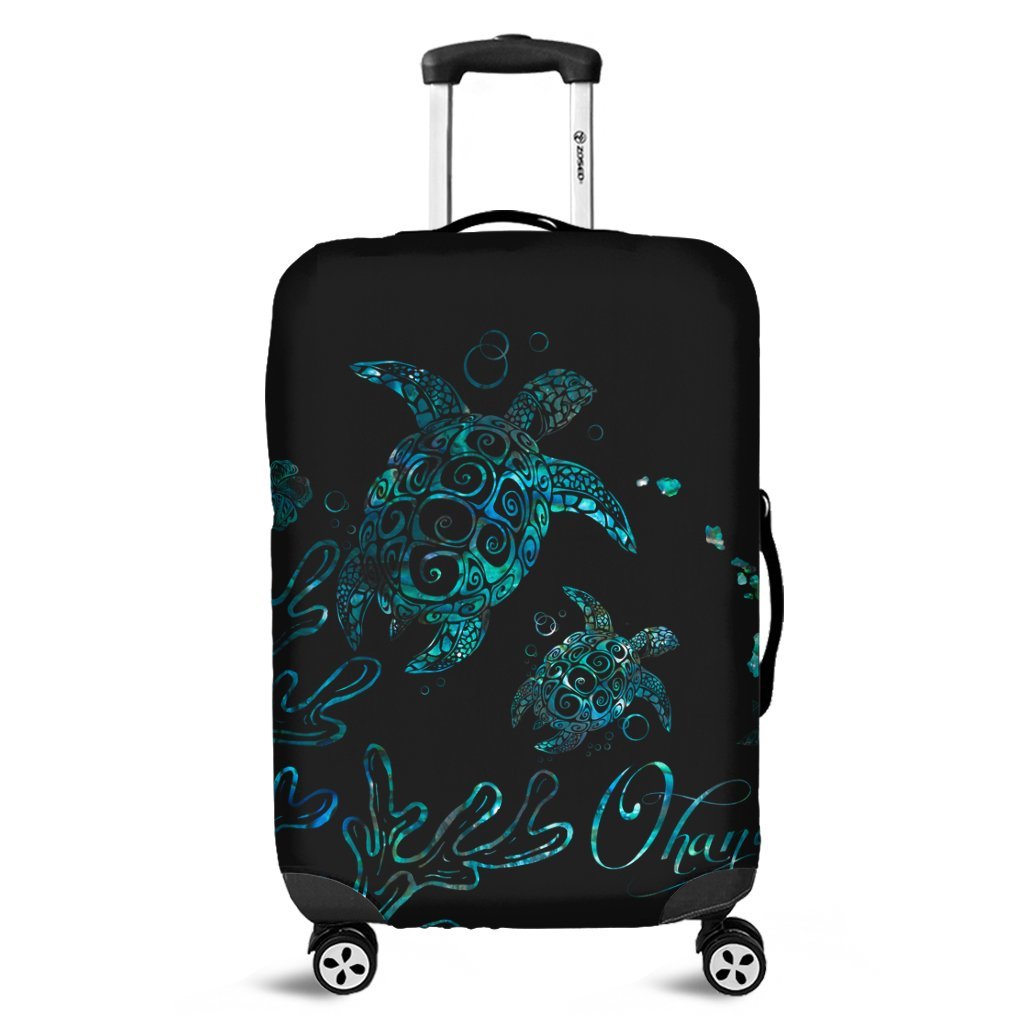 Hawaii Turtle Ohana Paua Shell Luggage Covers AH