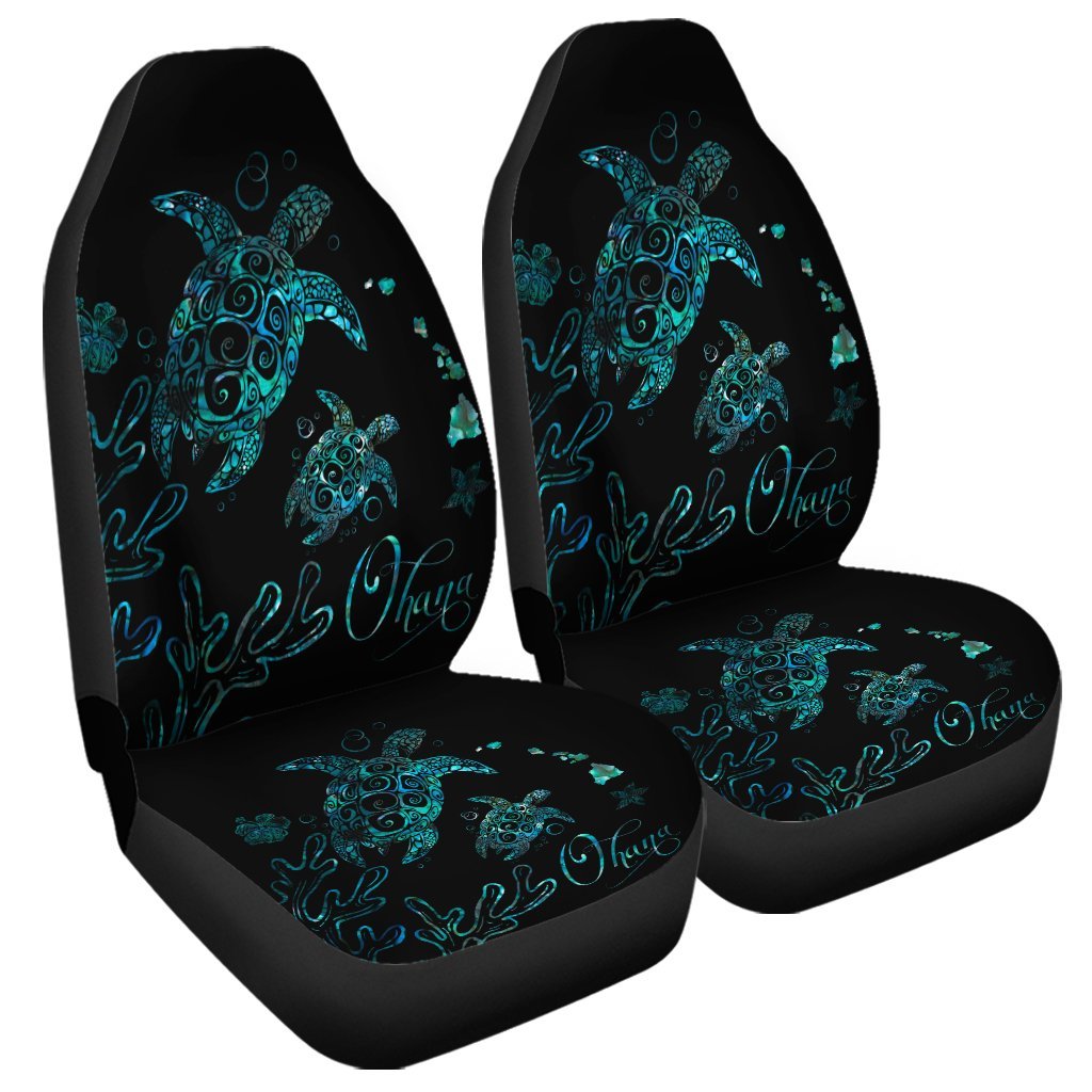 Hawaii Turtle Ohana Paua Shell Car Seat Covers AH