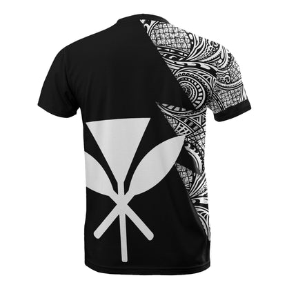 Hawaii Custom Personalised T - Shirt - Polynesian Pattern White Style