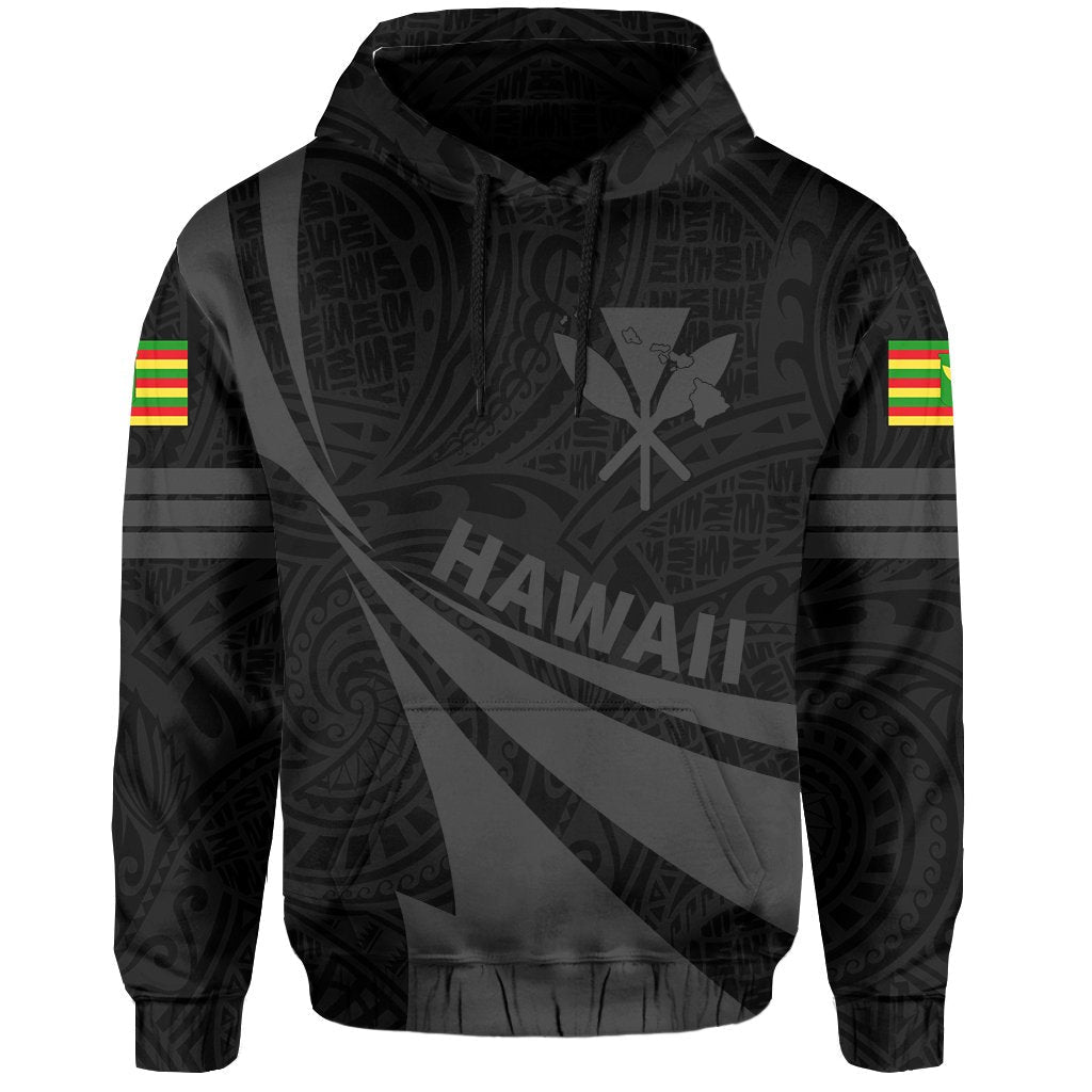 Kanaka Polynesian Hoodie Gray Doma Style