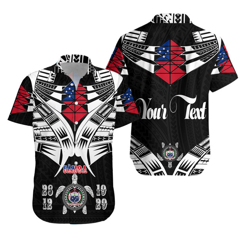 Custom Personalised Samoa Black Saturday Hawaiian Shirt 28 Dec 1929 Visual Arts - Black