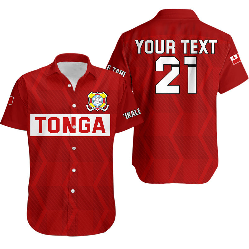 Custom Text And Number Tonga Rugby Sevens Hawaiian Shirt Sporty Style