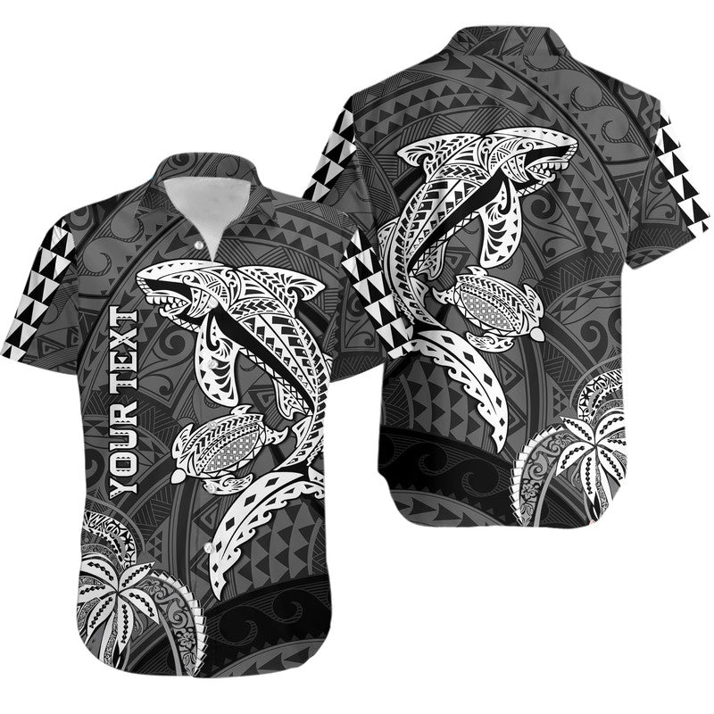 Custom Personalised Hawaii Hawaiian Shirt Shark and Turtle Mix Kakau