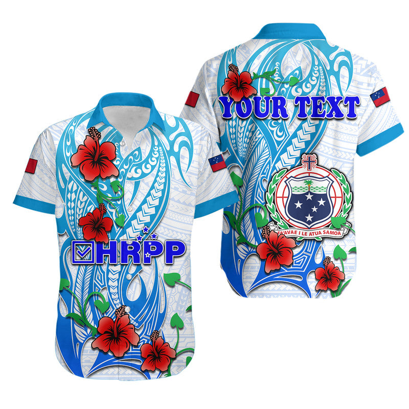 Custom Personalised Special Samoa HRPP Party Hawaiian Shirt Tribal Samoan Hibiscus Design