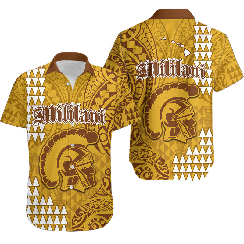 Hawaii Mililani High School Hawaiian Shirt Tribal Kakau