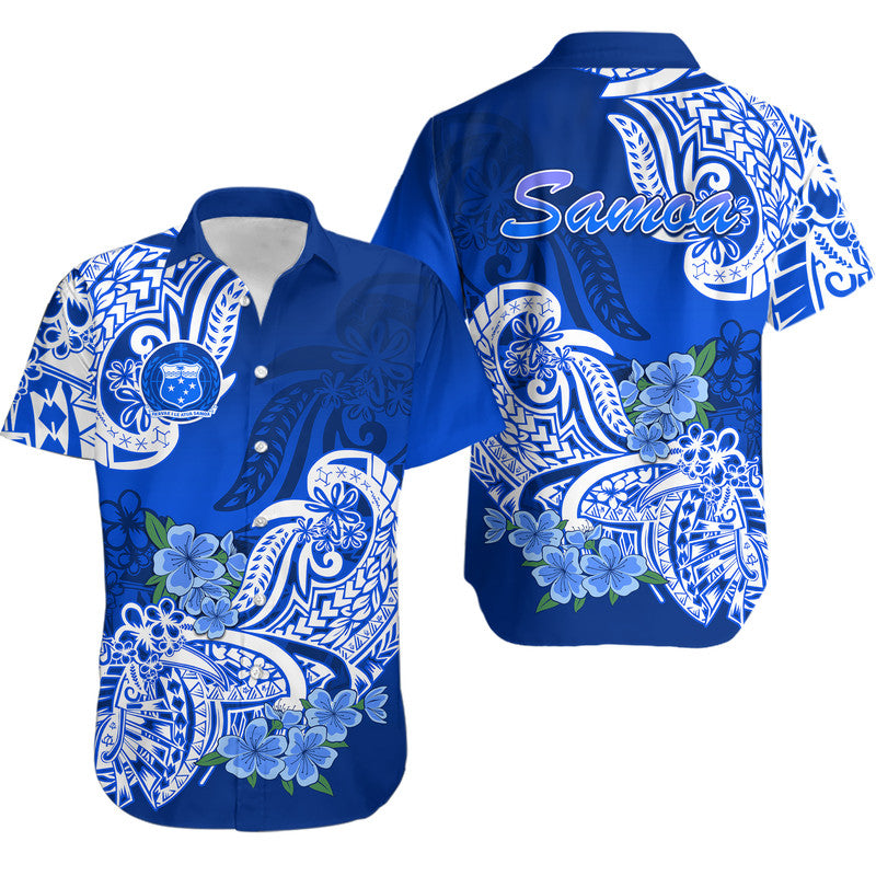 Polynesian Samoa Floral Tribal Hawaiian Shirt