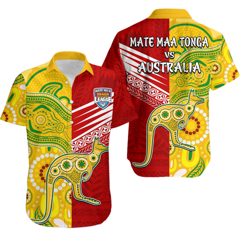 Australia Kangaroos and Mate Maa Tonga Hawaiian Shirt