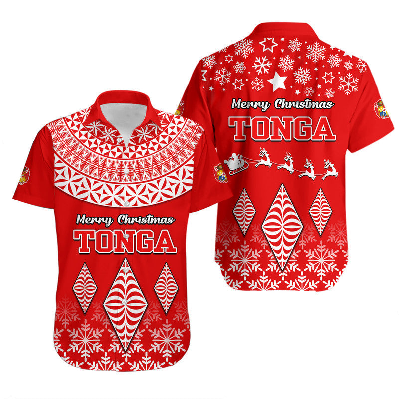 Tonga Kupesi Ngatu Merry Christmas Hawaiian Shirt